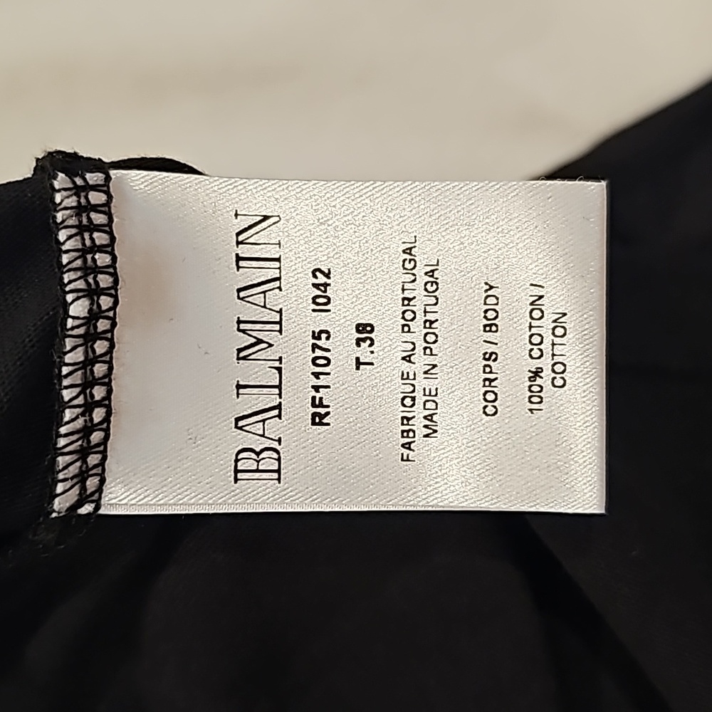 Balmain Button Shoulder Tee - Picture 8 of 9